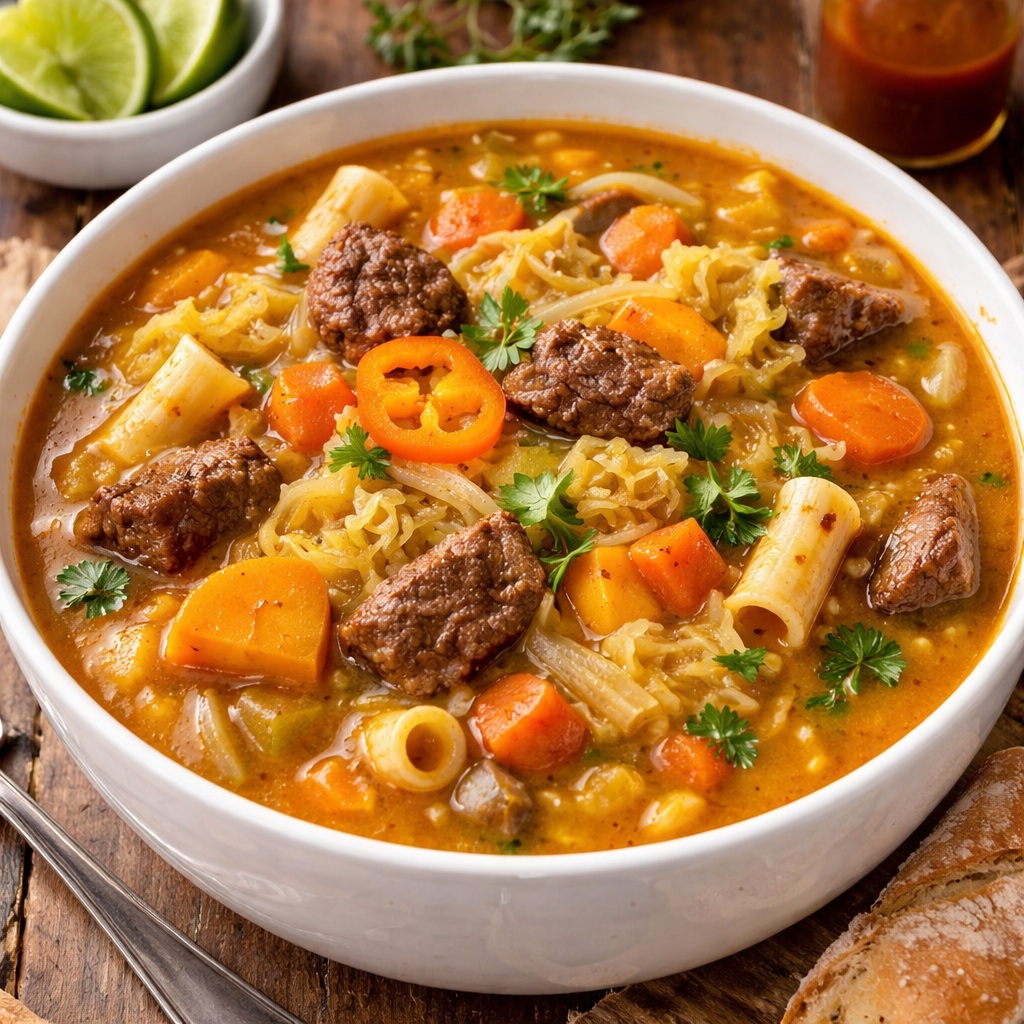 Home haitian soup joumou (pumpkin soup)